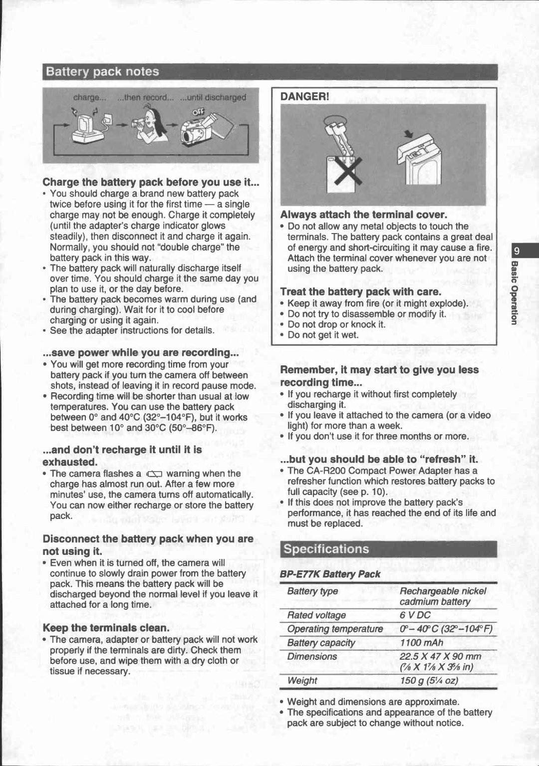 Canon UC 100 manual 