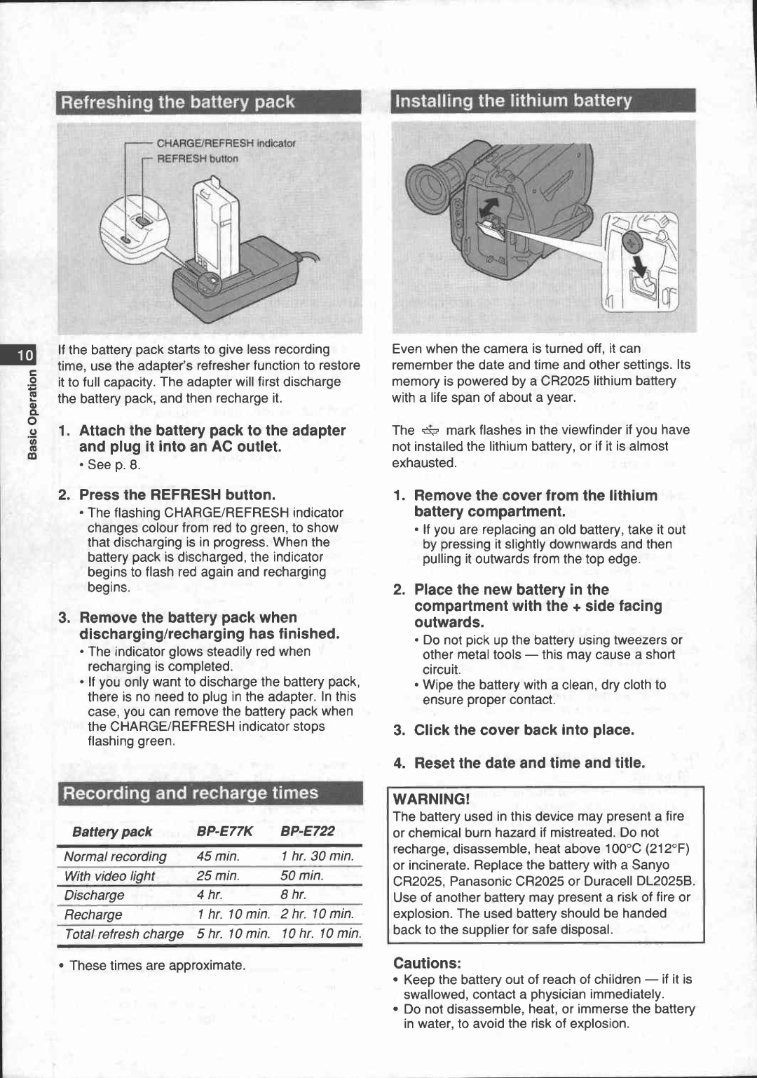 Canon UC 100 manual 