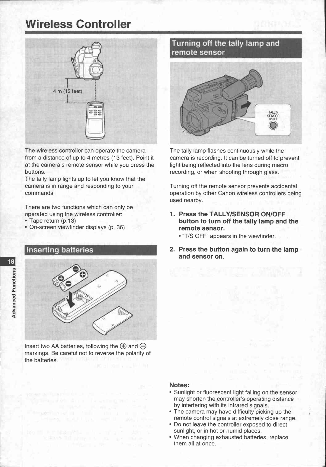 Canon UC 100 manual 