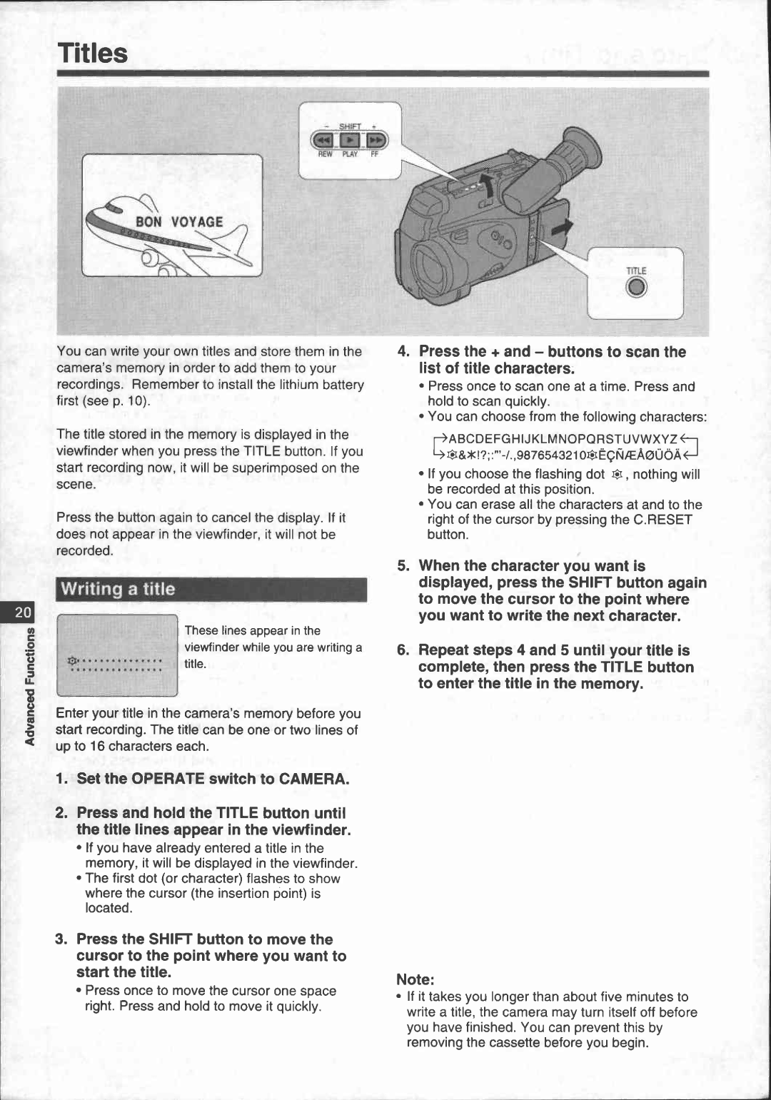 Canon UC 100 manual 