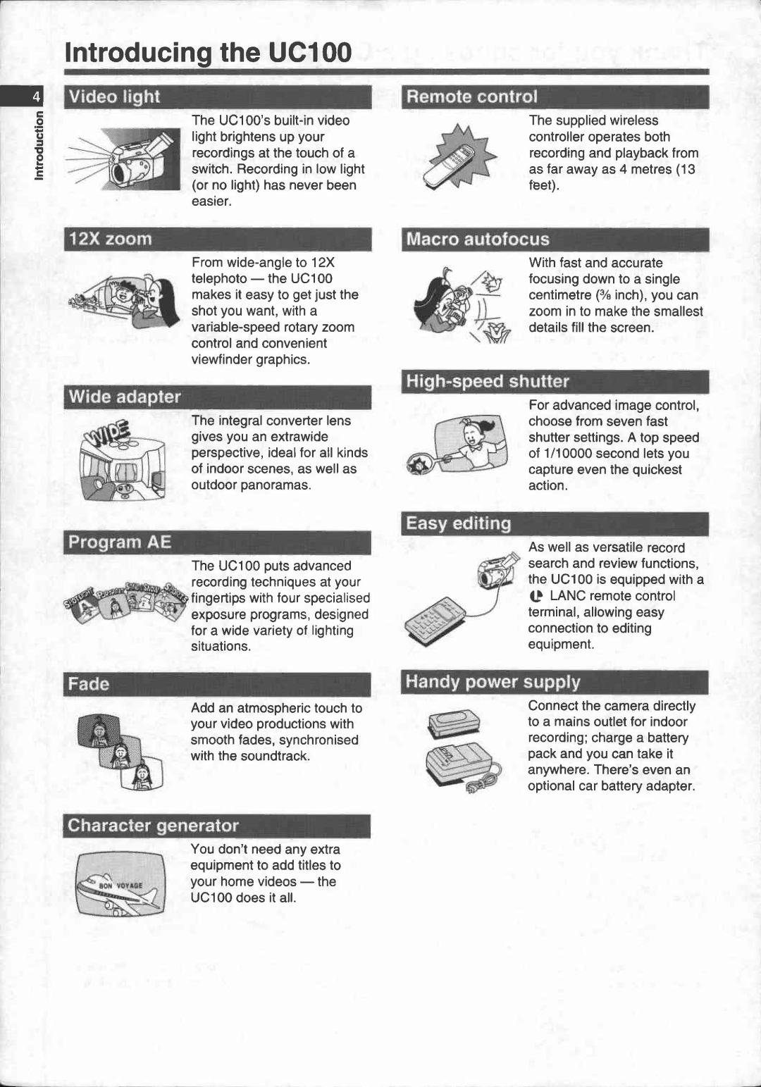 Canon UC 100 manual 