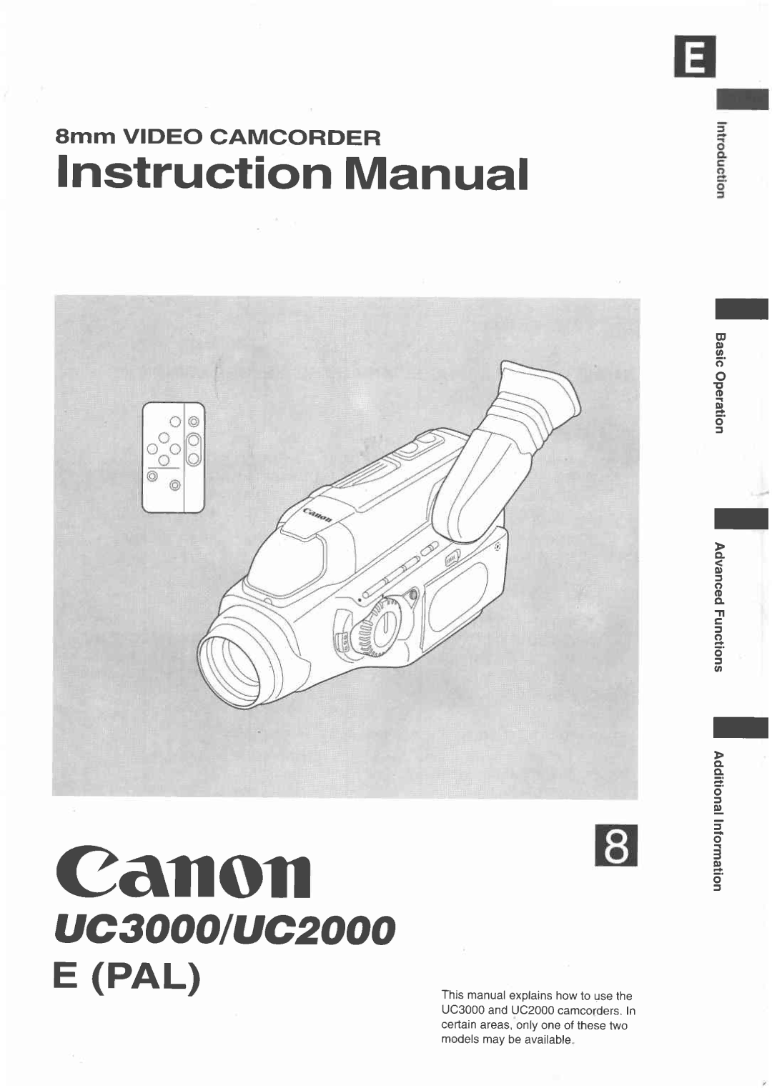 Canon UC 3000, UC 2000 manual 