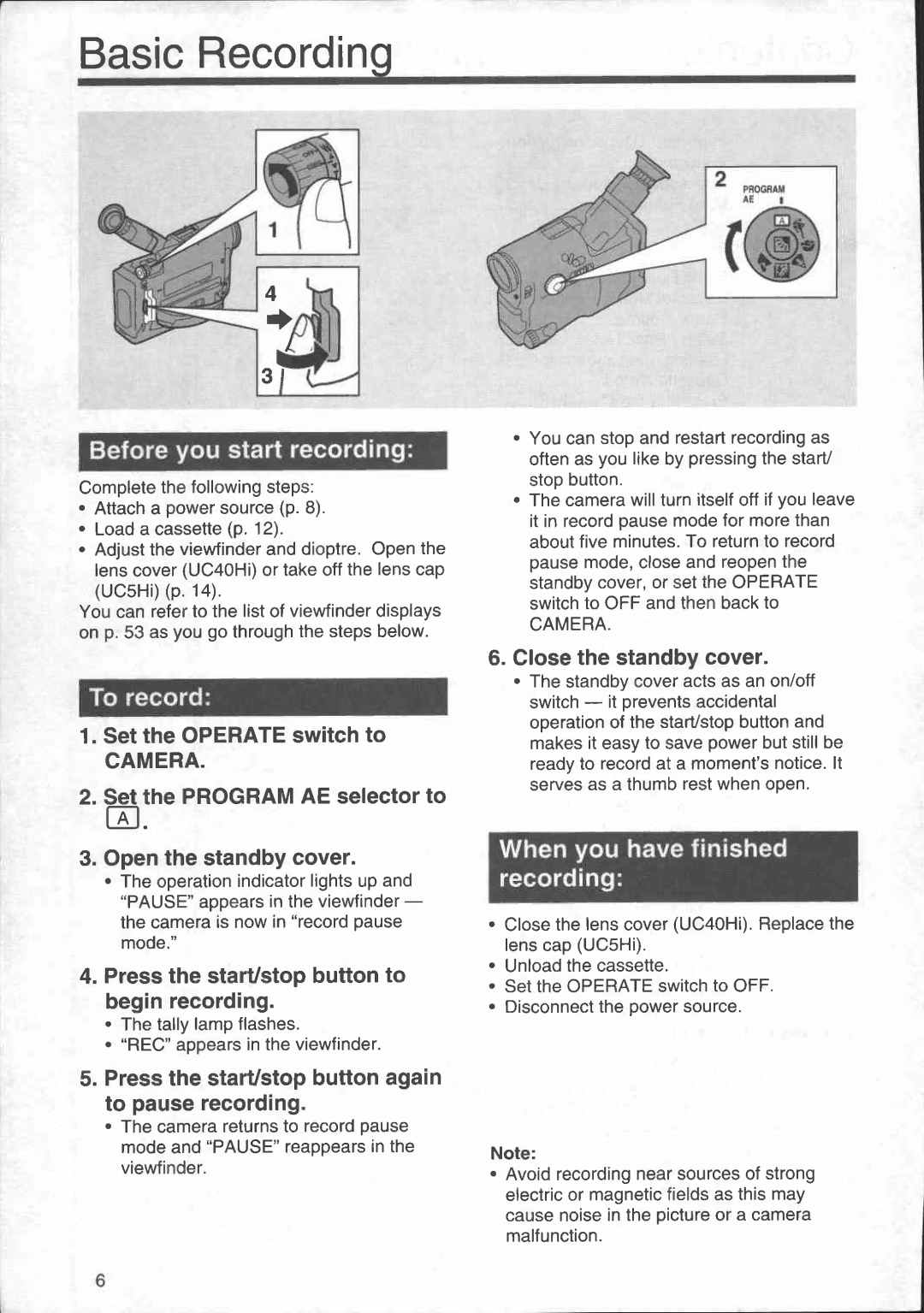 Canon UC 5 Hi, UC 40 Hi manual 