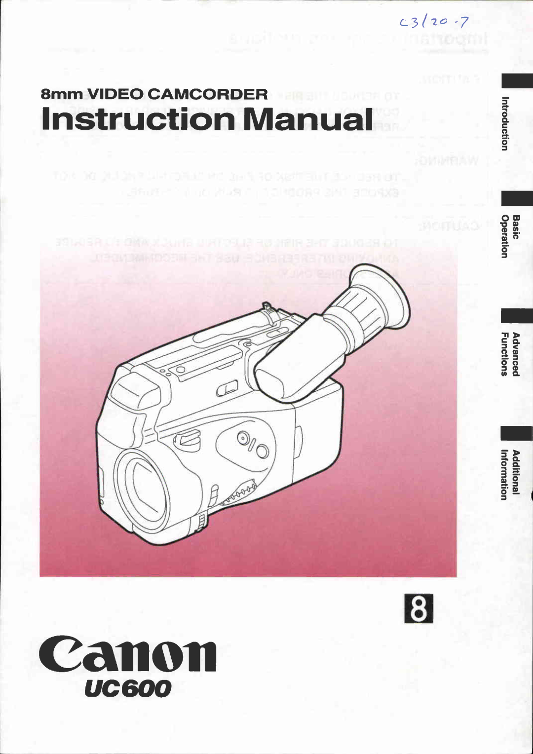 Canon UC 600 manual 