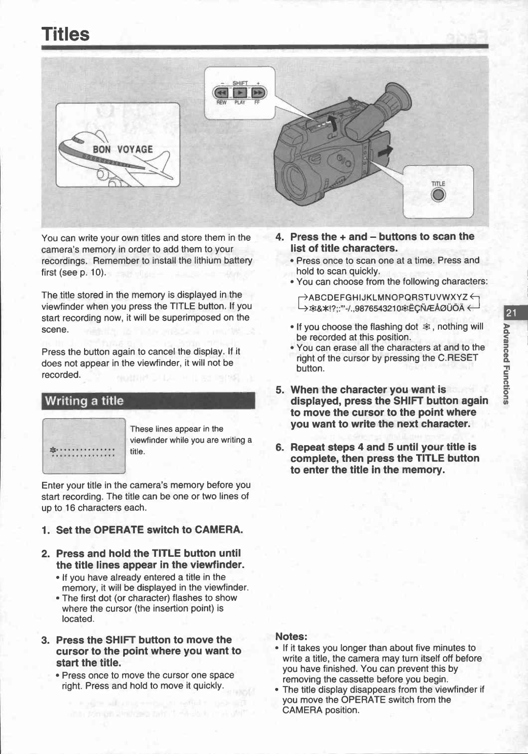 Canon UC 600 manual 