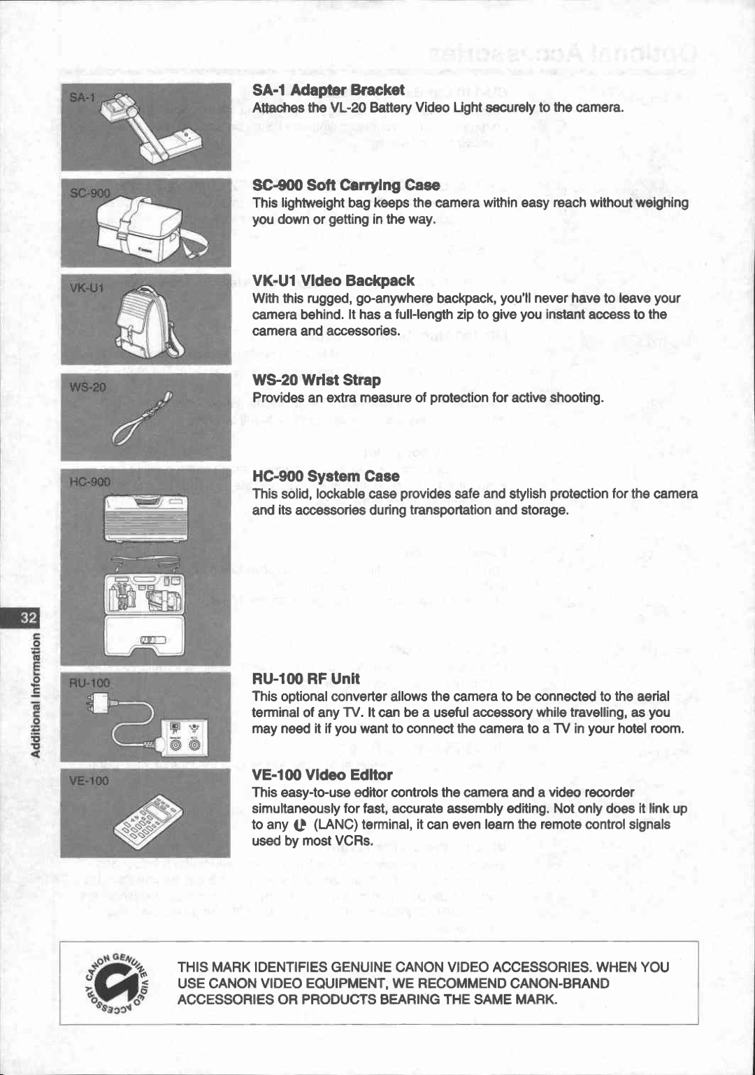 Canon UC 600 manual 