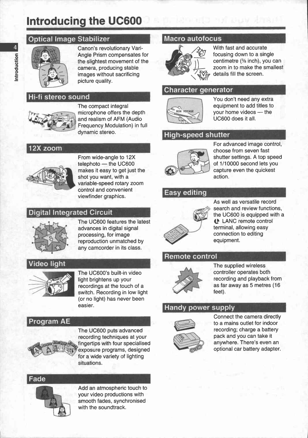 Canon UC 600 manual 