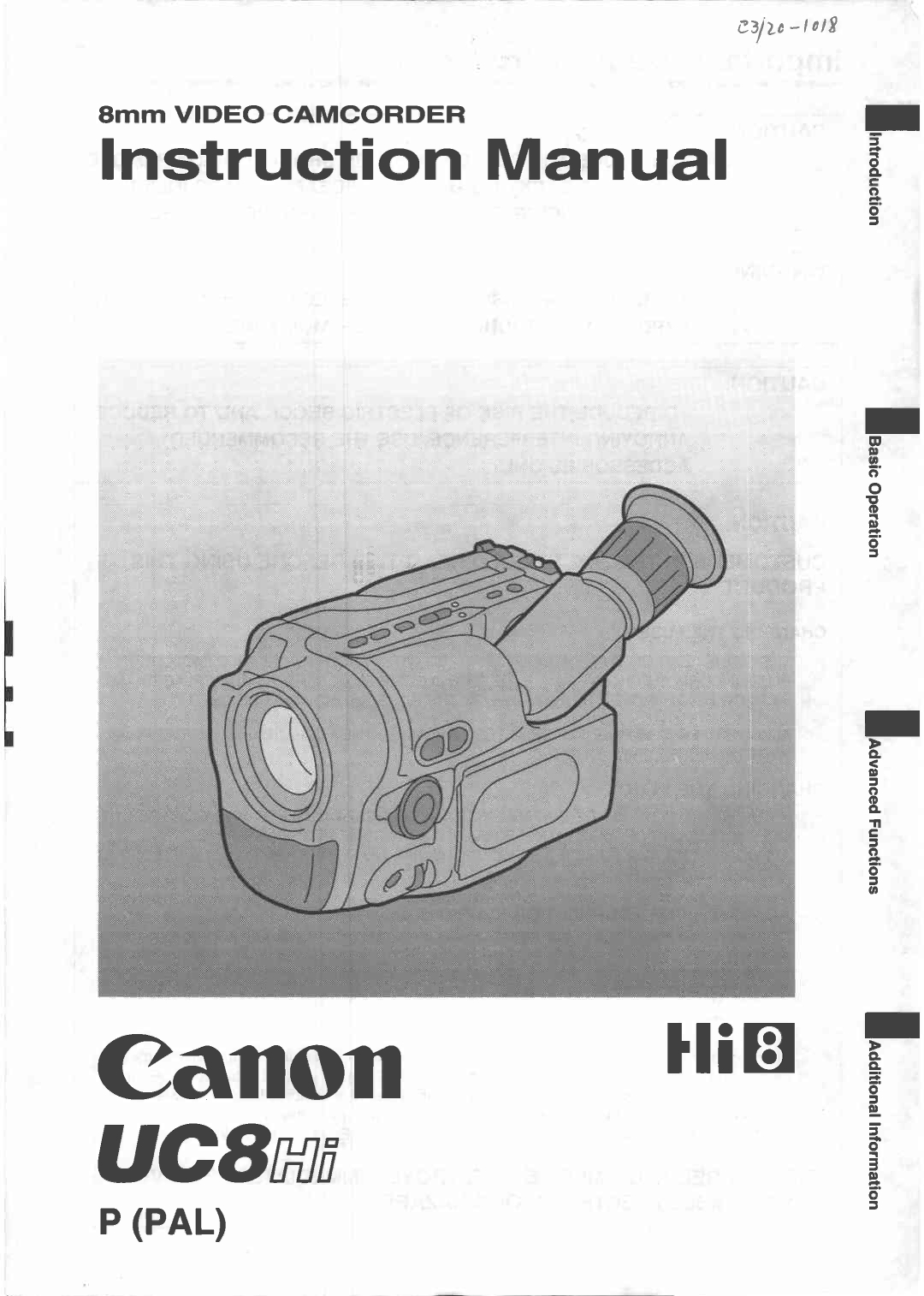 Canon UC 8 Hi manual 