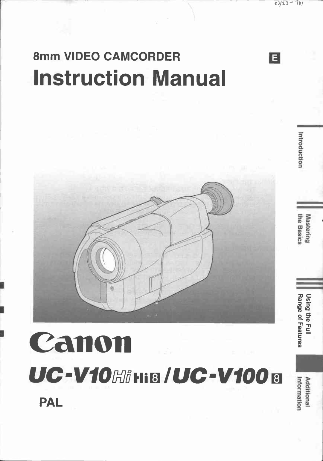 Canon UC-V10HI, UC-V100 manual 