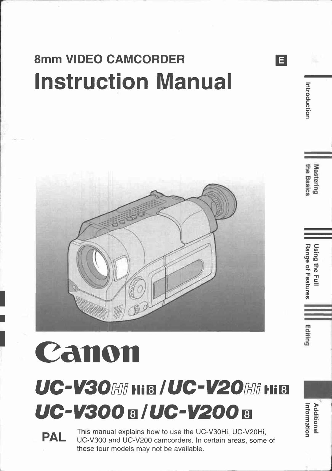 Canon UC-V30, UC-V20, UC V 300, UC V 200 manual 