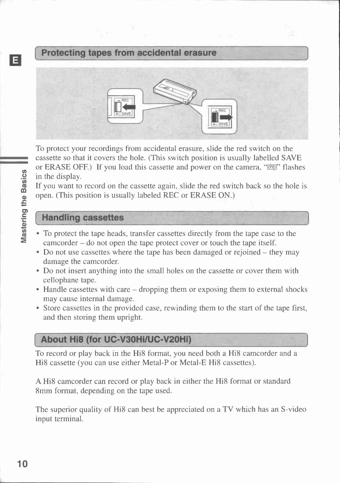 Canon UC V 300, UC-V20, UC-V30, UC V 200 manual 