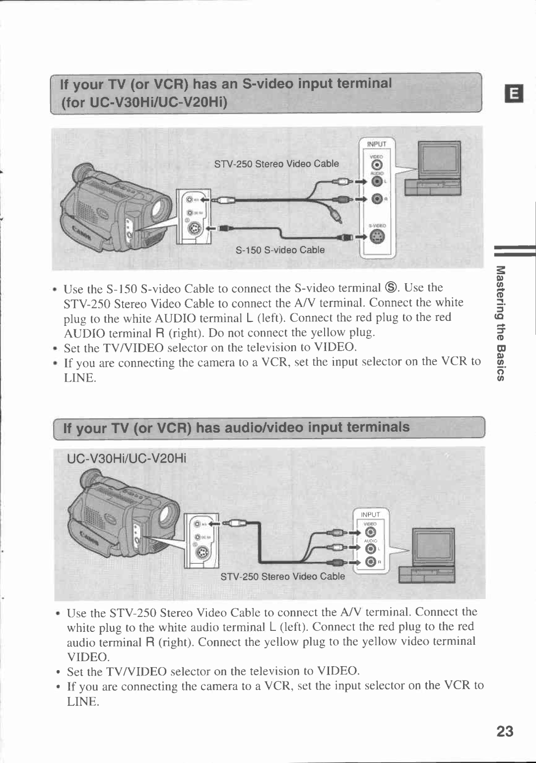 Canon UC V 200, UC-V20, UC-V30, UC V 300 manual 