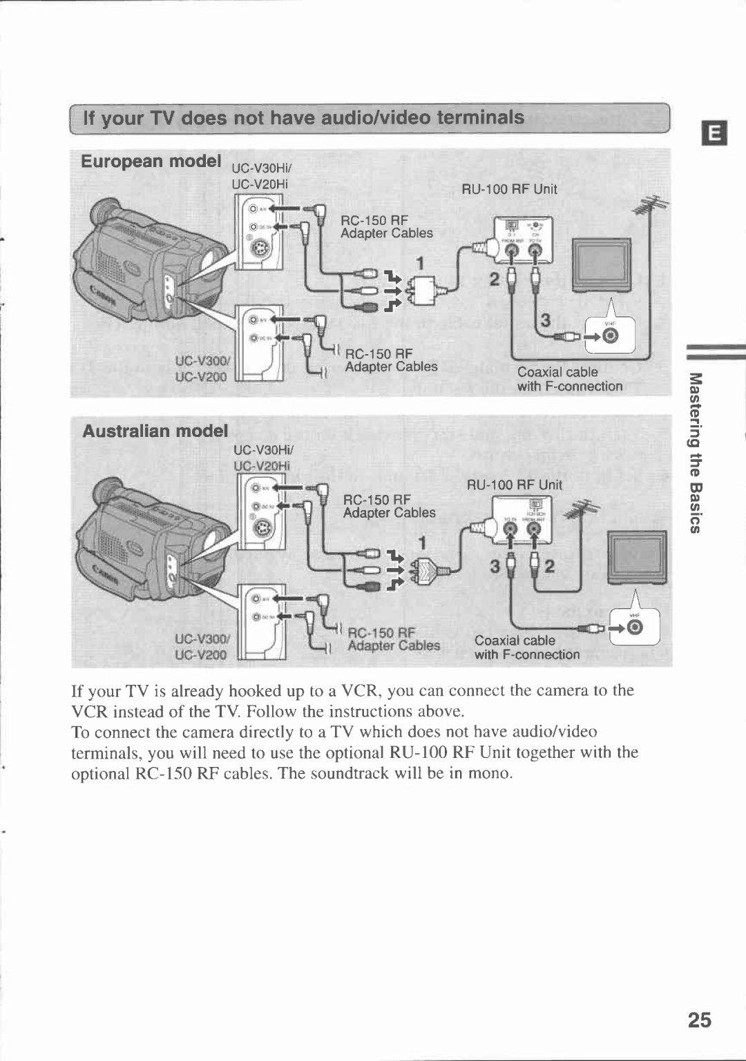 Canon UC-V30, UC-V20, UC V 300, UC V 200 manual 