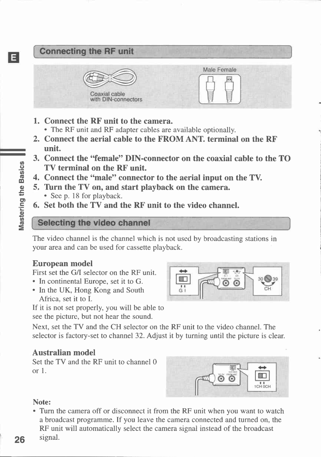 Canon UC V 300, UC-V20, UC-V30, UC V 200 manual 