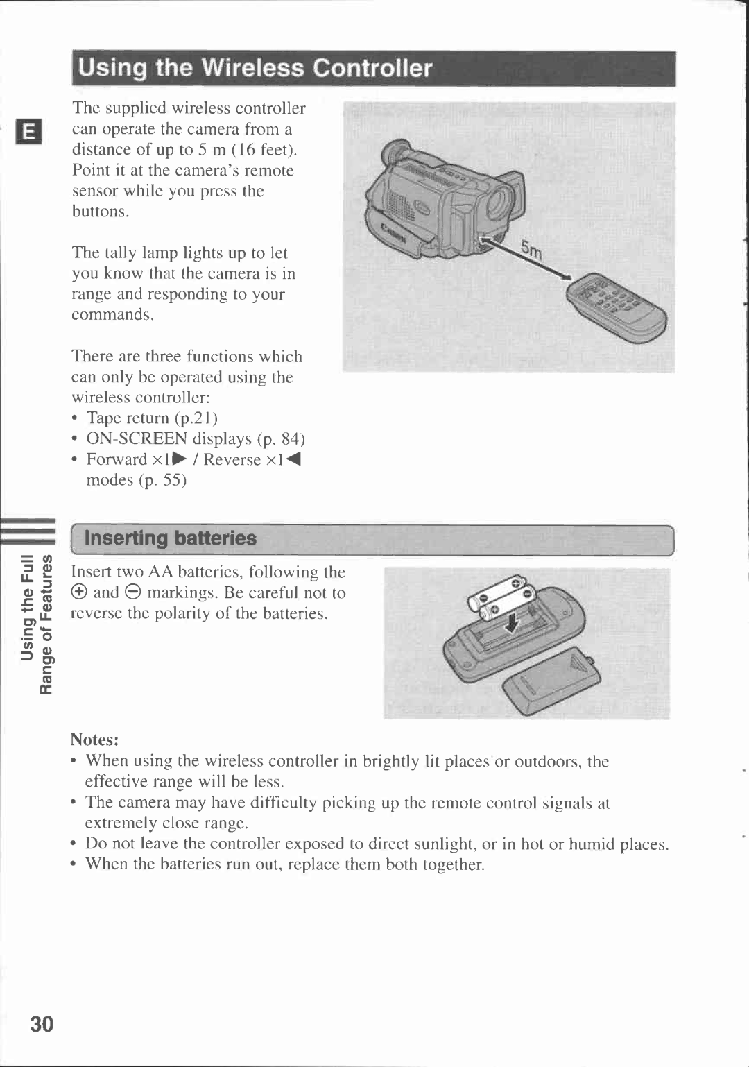 Canon UC V 300, UC-V20, UC-V30, UC V 200 manual 