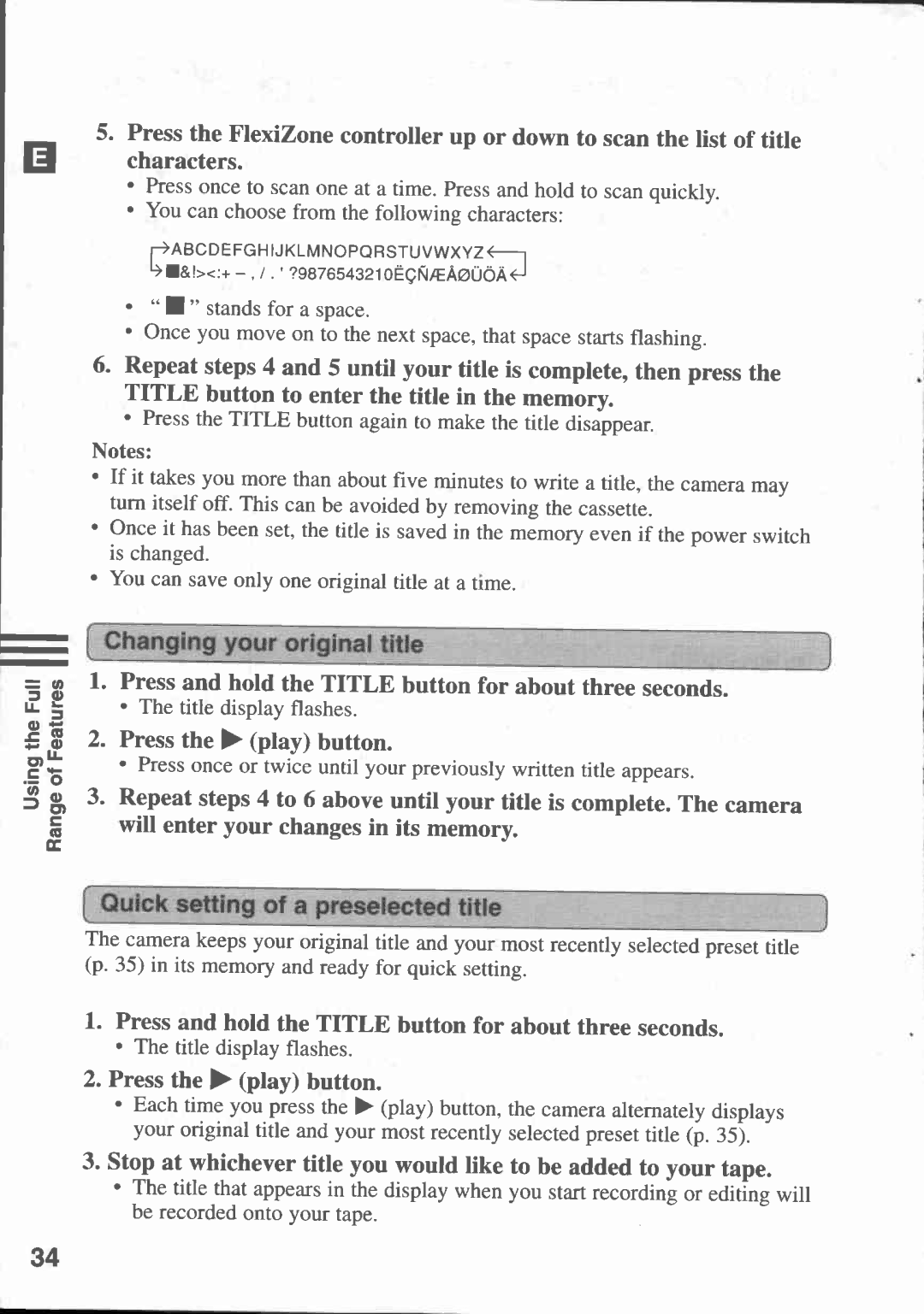 Canon UC V 300, UC-V20, UC-V30, UC V 200 manual 