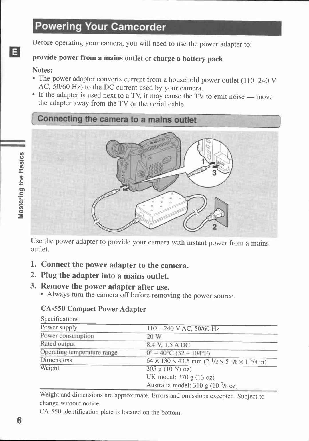 Canon UC V 300, UC-V20, UC-V30, UC V 200 manual 