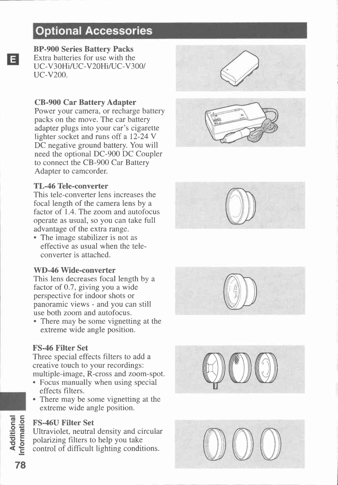 Canon UC V 300, UC-V20, UC-V30, UC V 200 manual 