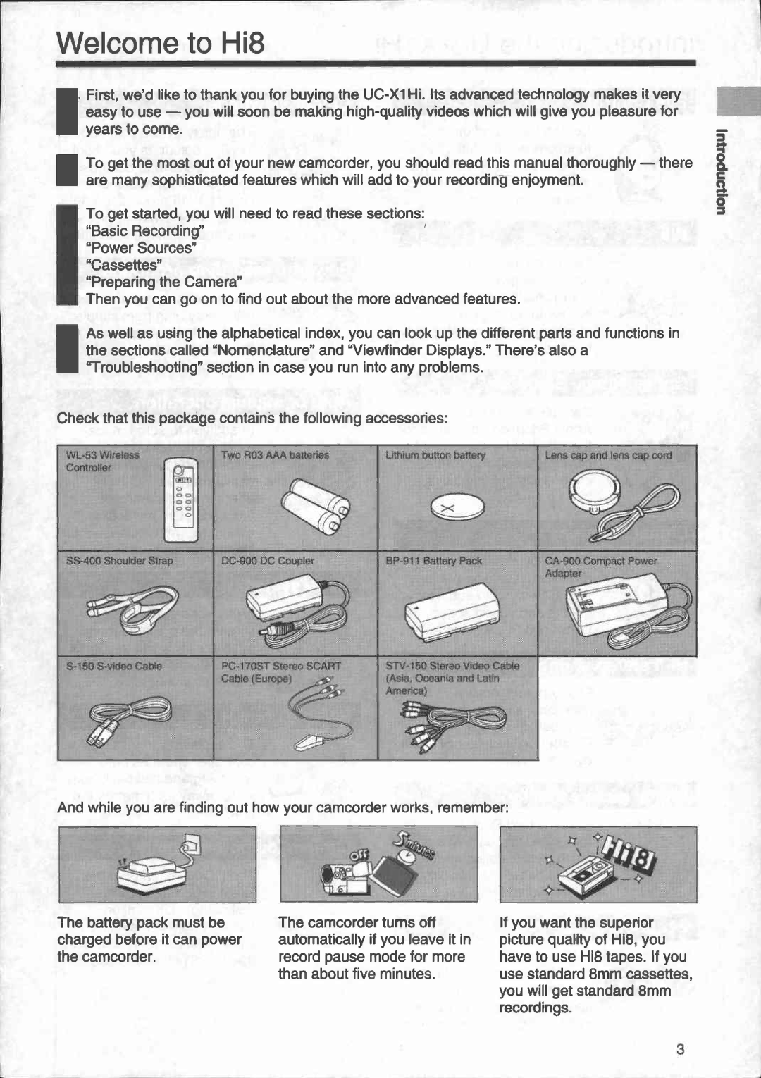 Canon UC X 1 Hi manual 