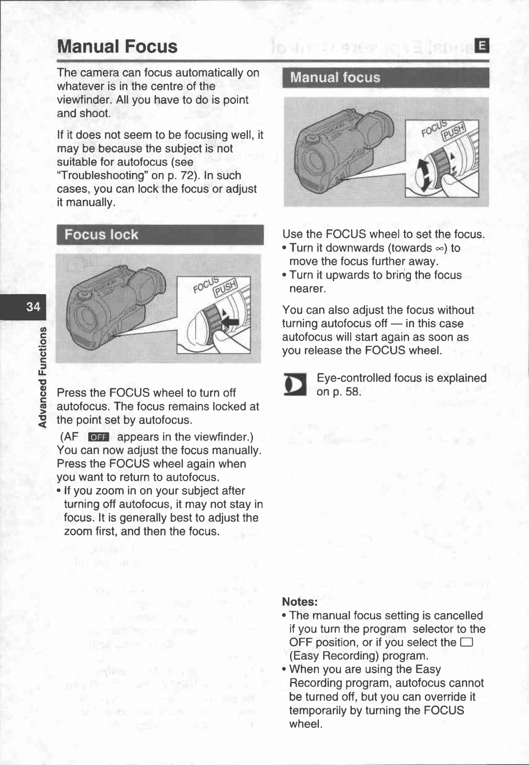 Canon UC X 30 Hi manual 