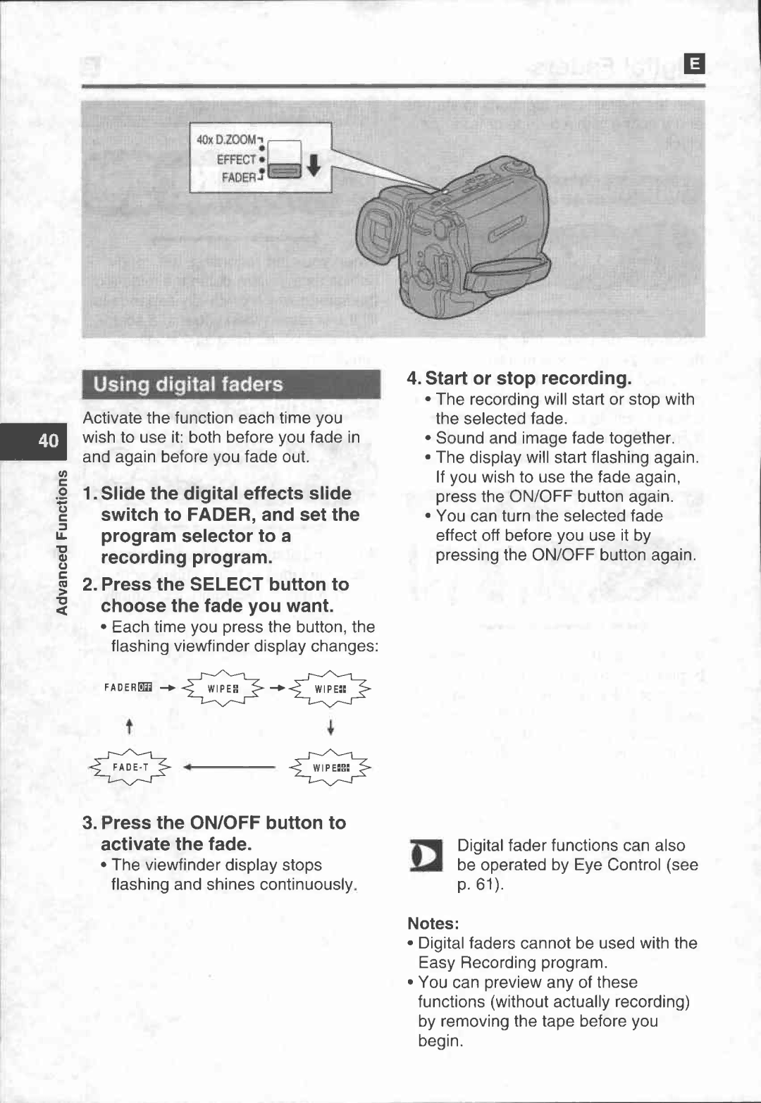 Canon UC X 30 Hi manual 