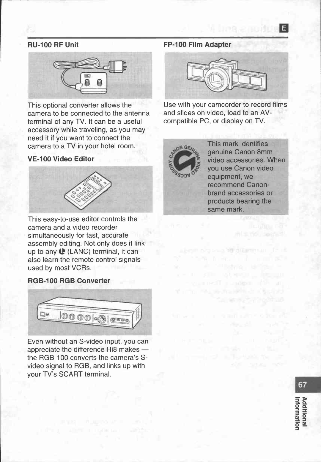 Canon UC X 30 Hi manual 