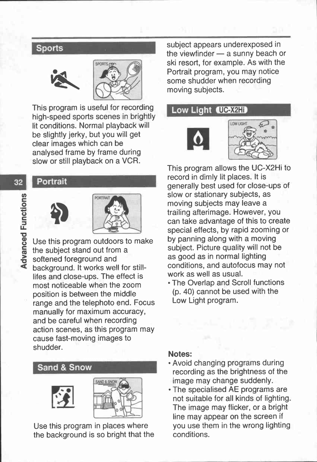 Canon UC-X20 manual 