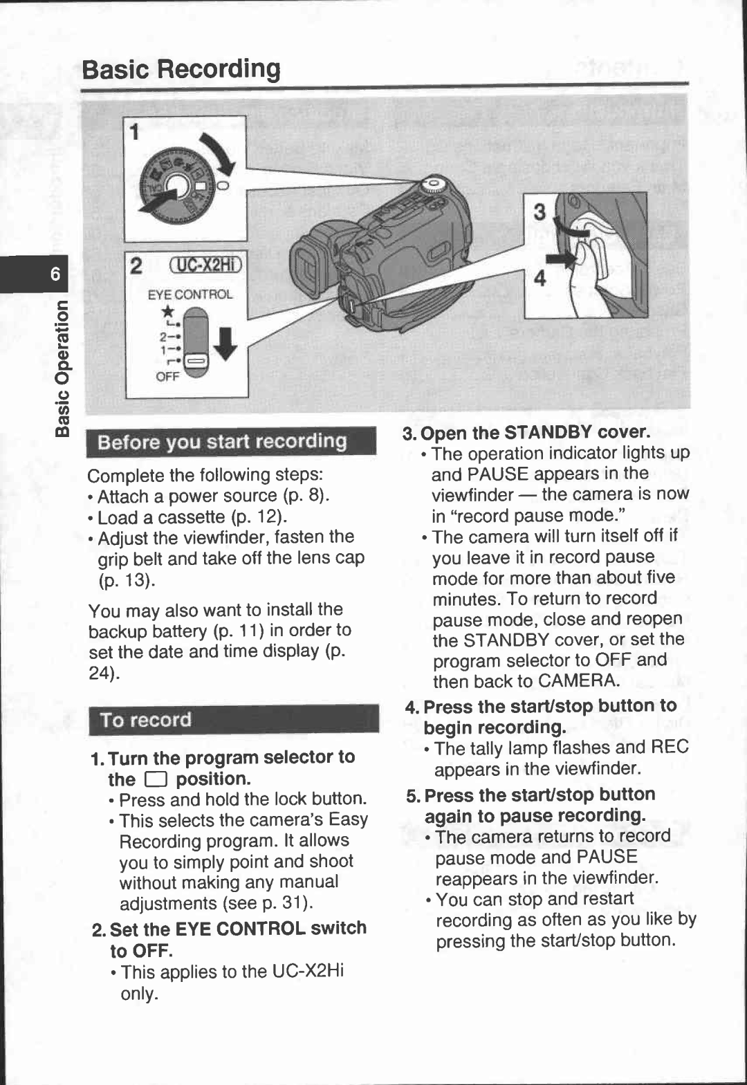 Canon UC-X20 manual 