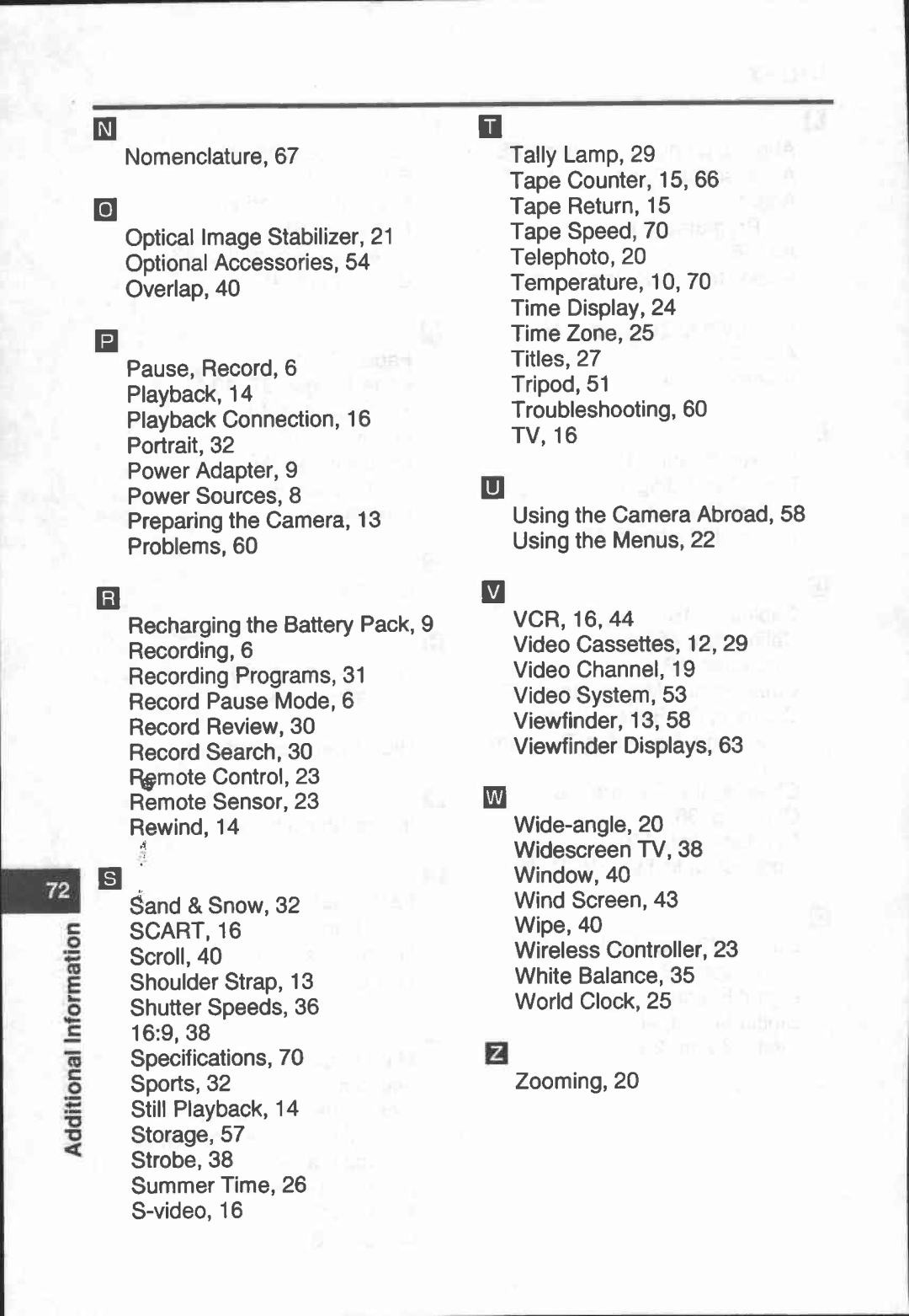 Canon UC-X20 manual 