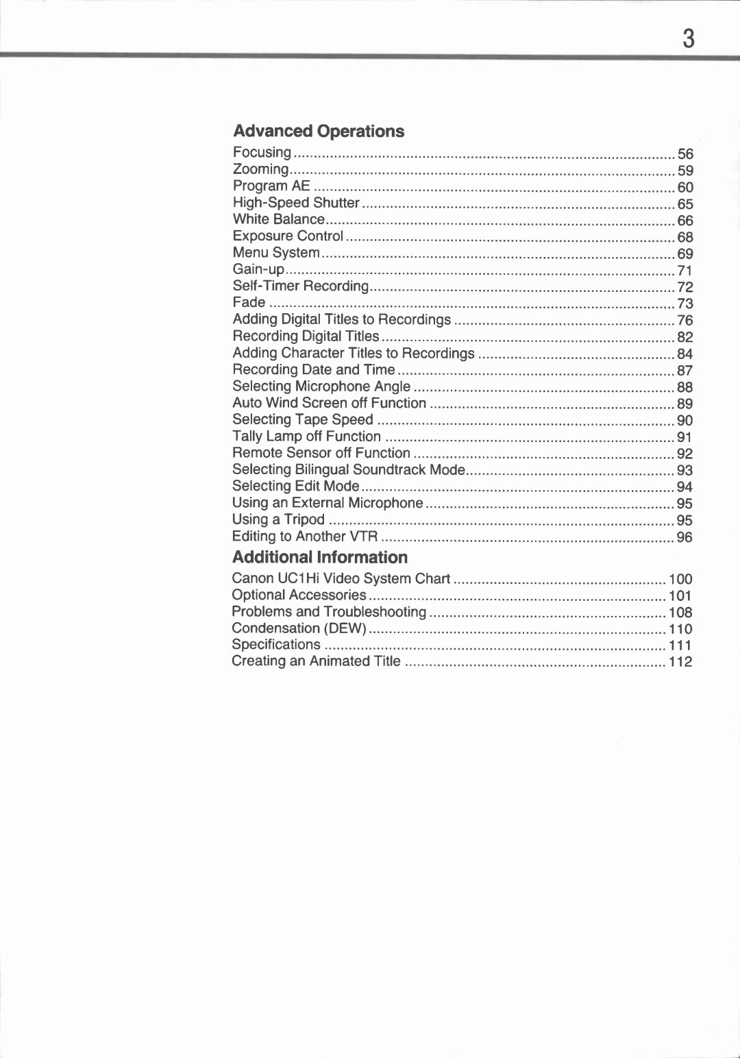 Canon UC1 manual 