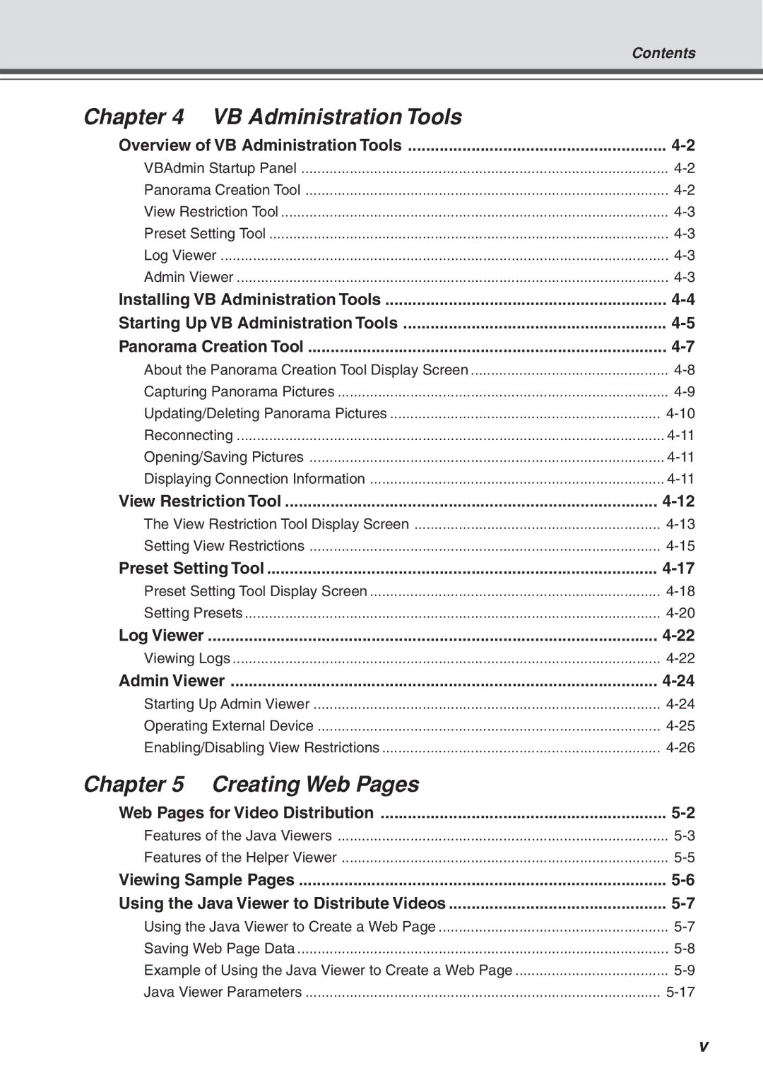 Canon VB-C10R user manual View Restriction Tool, Preset Setting Tool, Log Viewer, Admin Viewer, Viewing Sample Pages 