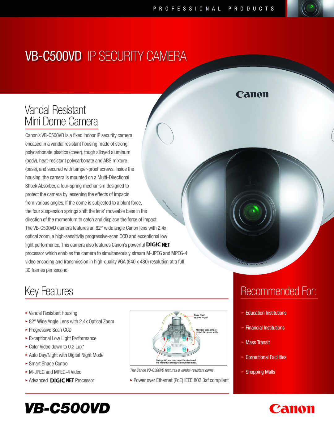 Canon manual VB-C500VD IP Security Camera 