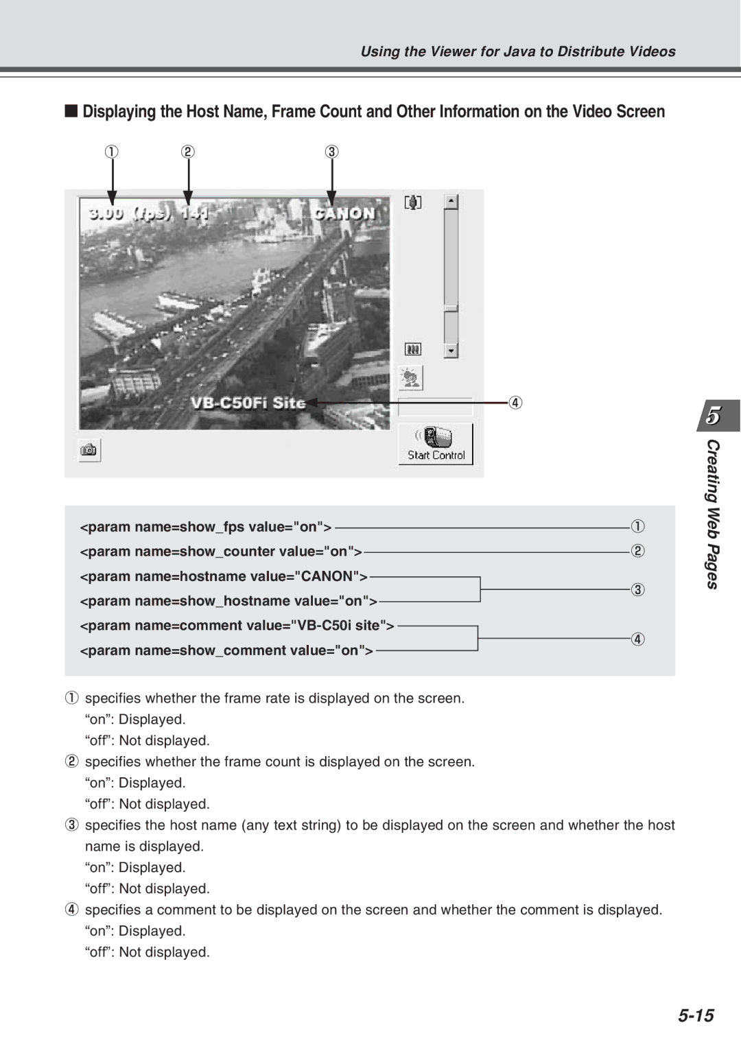 Canon Vb-C50fi user manual Creating Web Pages 