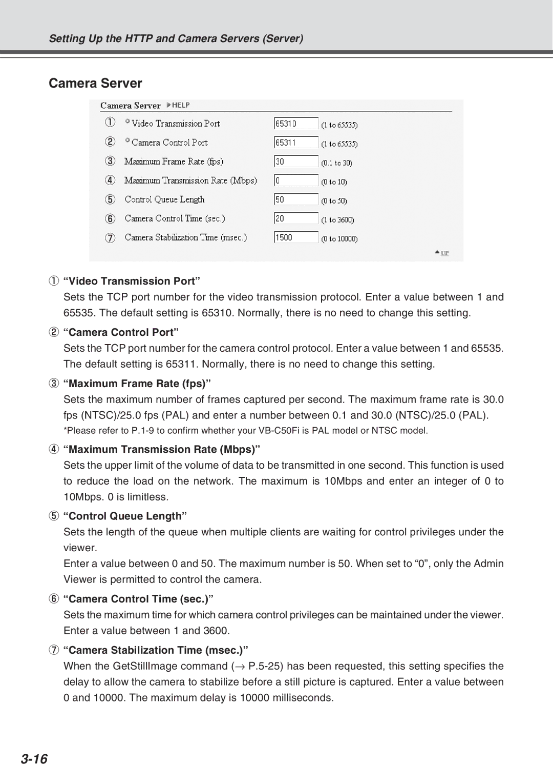 Canon Vb-C50fi user manual Camera Server 