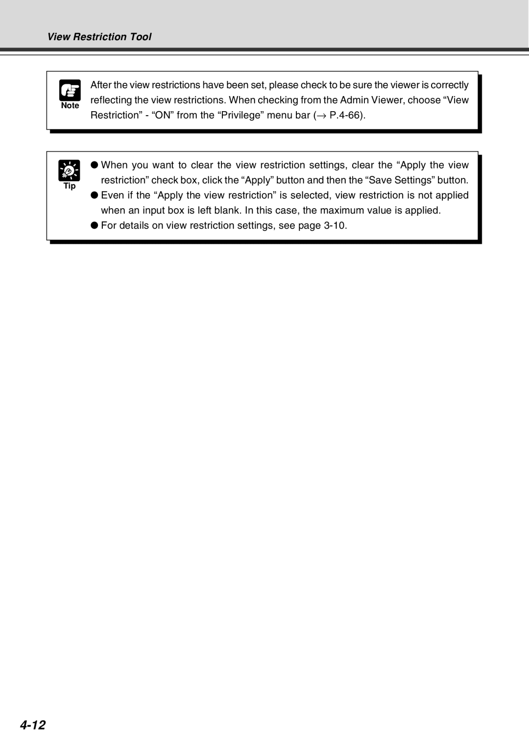 Canon Vb-C50fi user manual Restriction on from the Privilege menu bar → P.4-66 