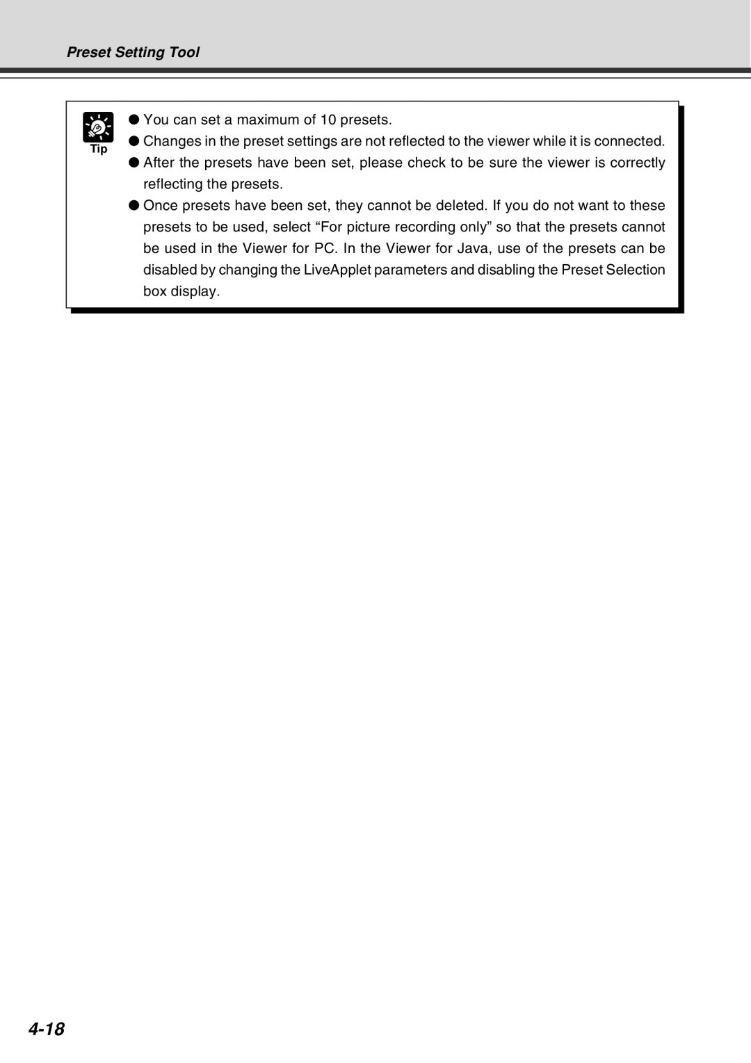 Canon Vb-C50fi user manual Tip 