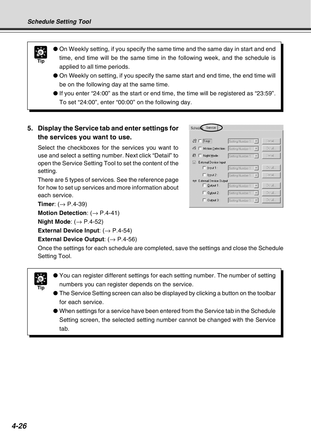 Canon Vb-C50fi user manual Schedule Setting Tool 