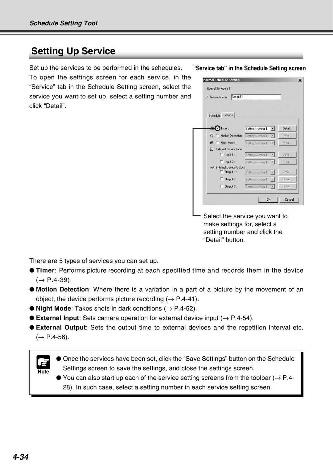 Canon Vb-C50fi user manual Setting Up Service 