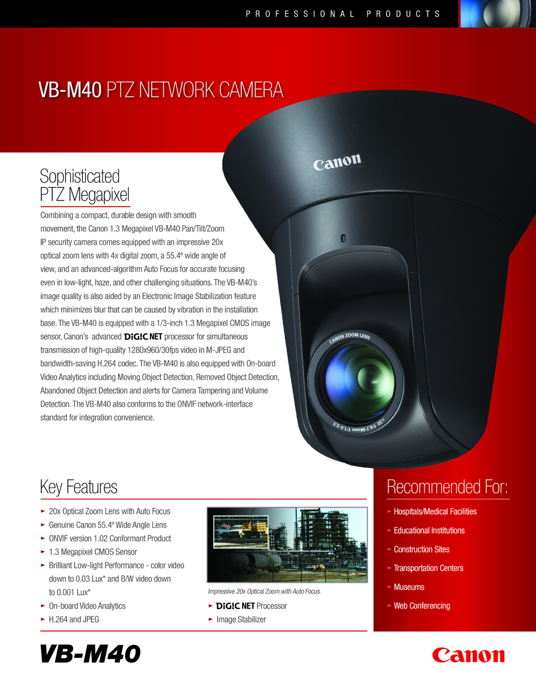 Canon manual VB-M40 PTZ Network Camera 