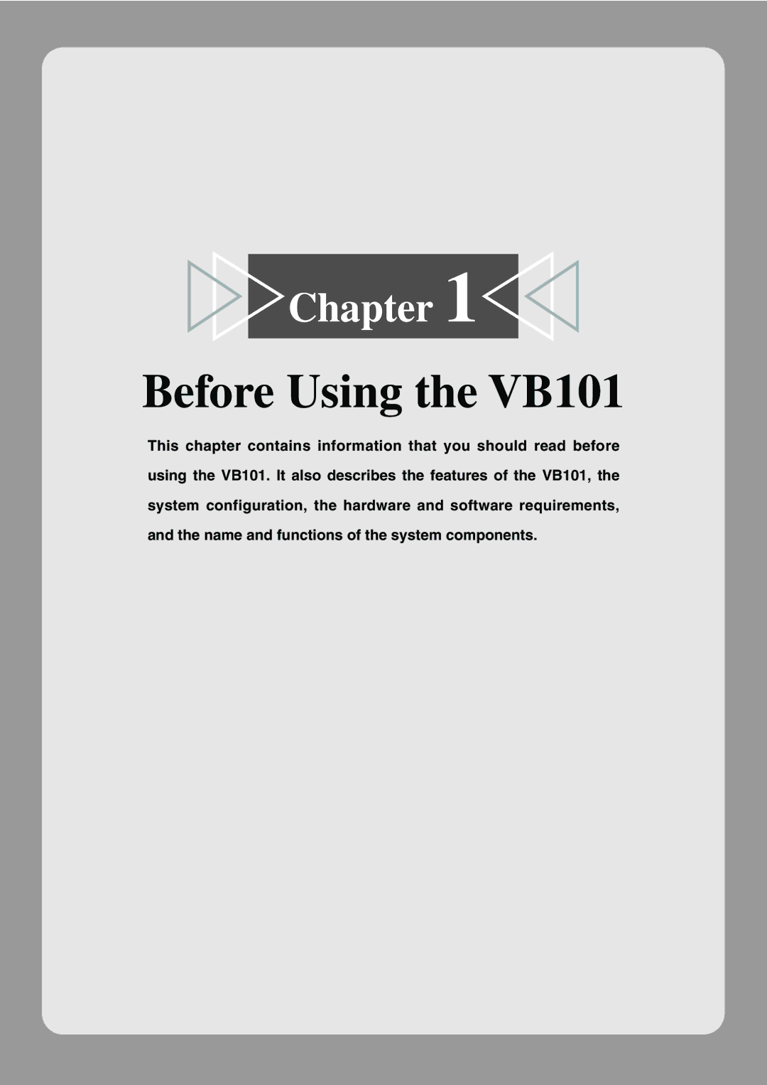 Canon appendix Before Using the VB101 