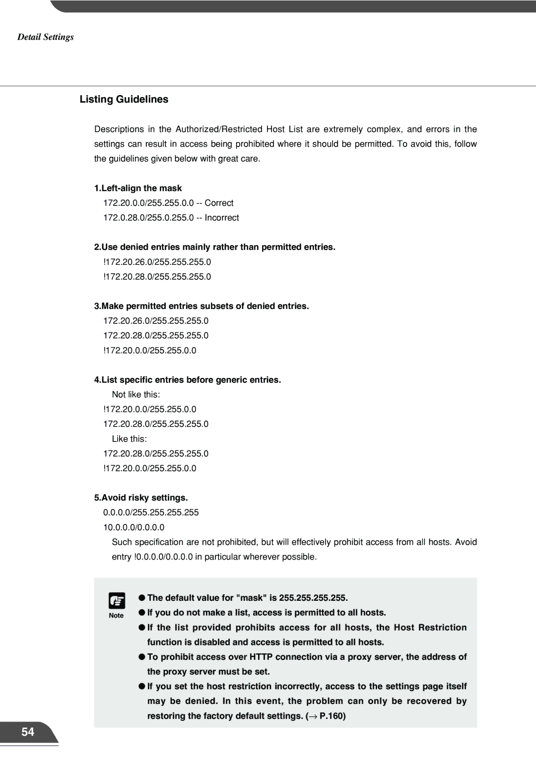 Canon VB101 appendix Listing Guidelines 