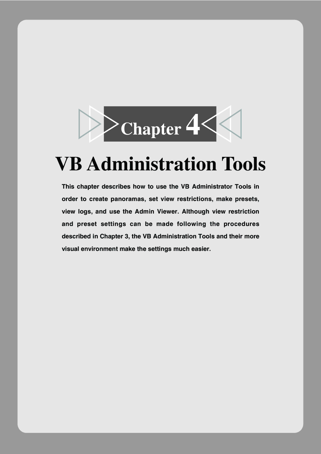 Canon VB101 appendix VB Administration Tools 