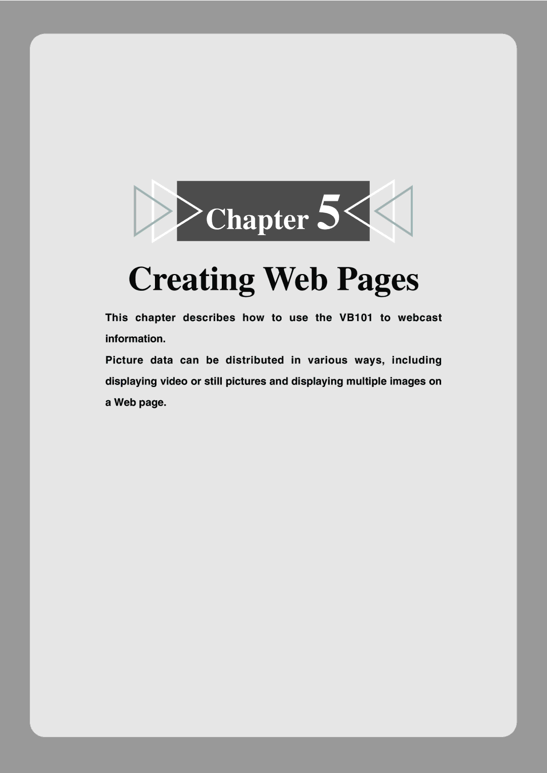 Canon VB101 appendix Creating Web Pages 