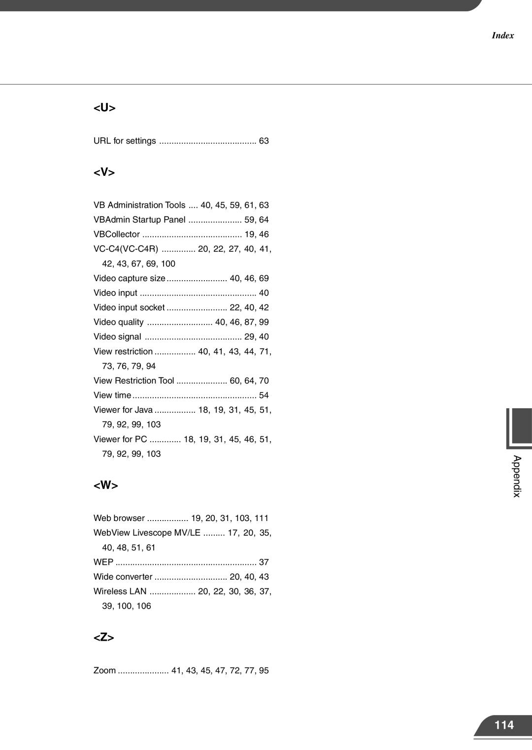 Canon VB150 appendix 114 