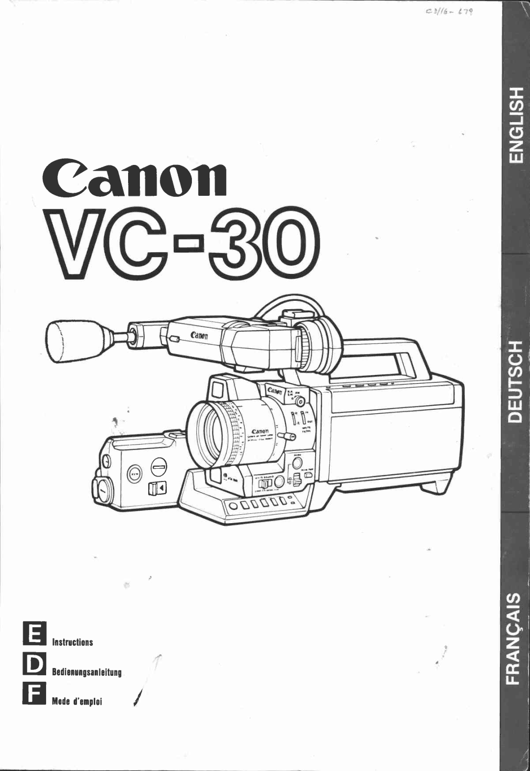 Canon VC 30 manual 