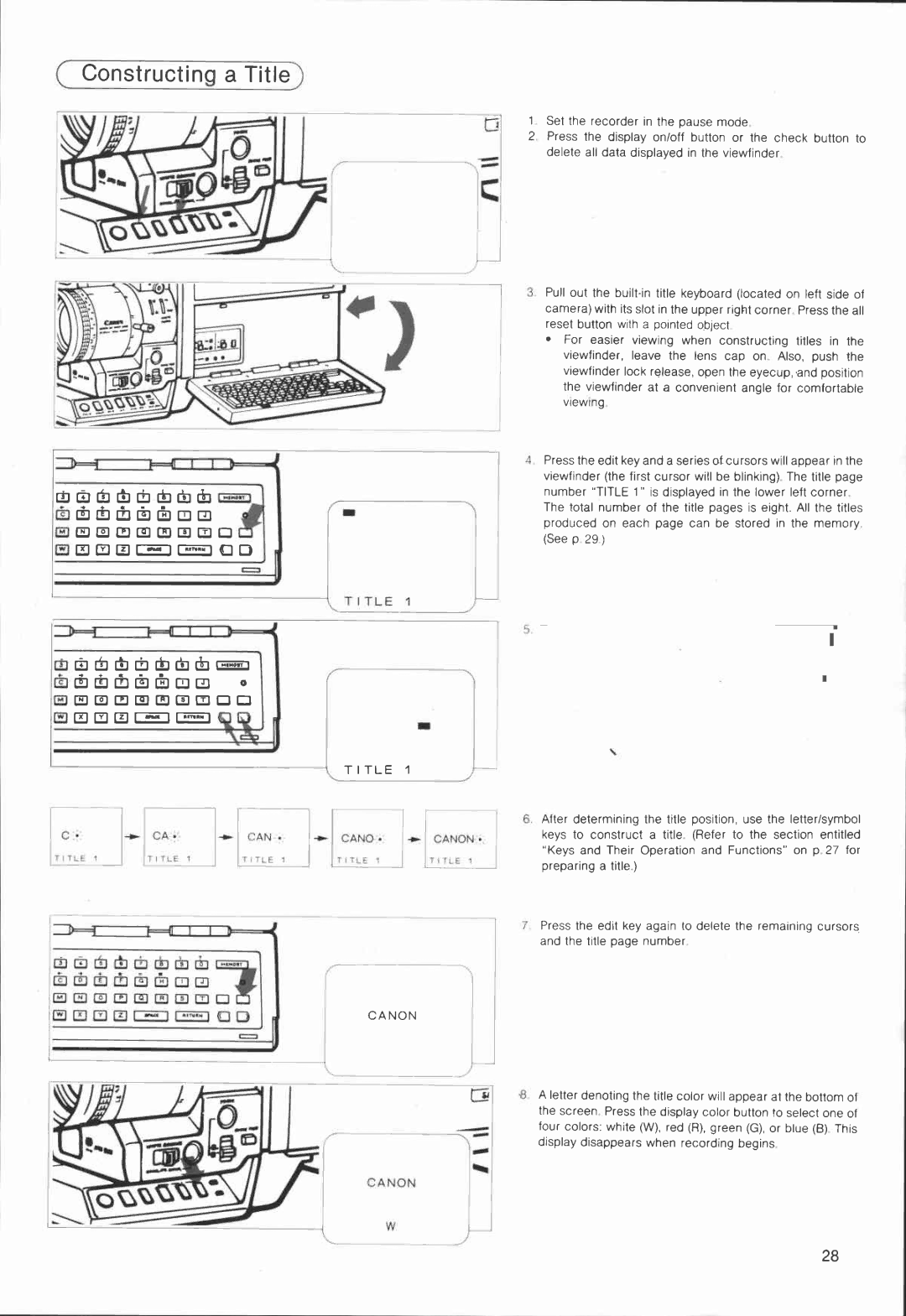 Canon VC 30 manual 