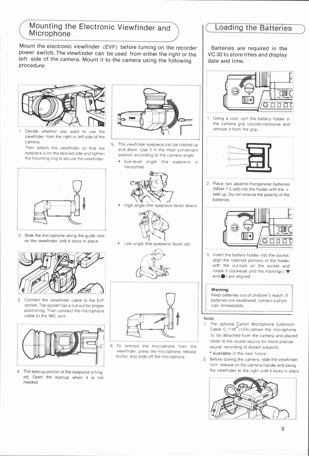 Canon VC 30 manual 