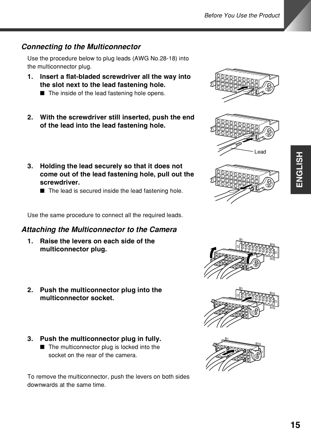 Canon VC-C50i instruction manual Connecting to the Multiconnector, Attaching the Multiconnector to the Camera 