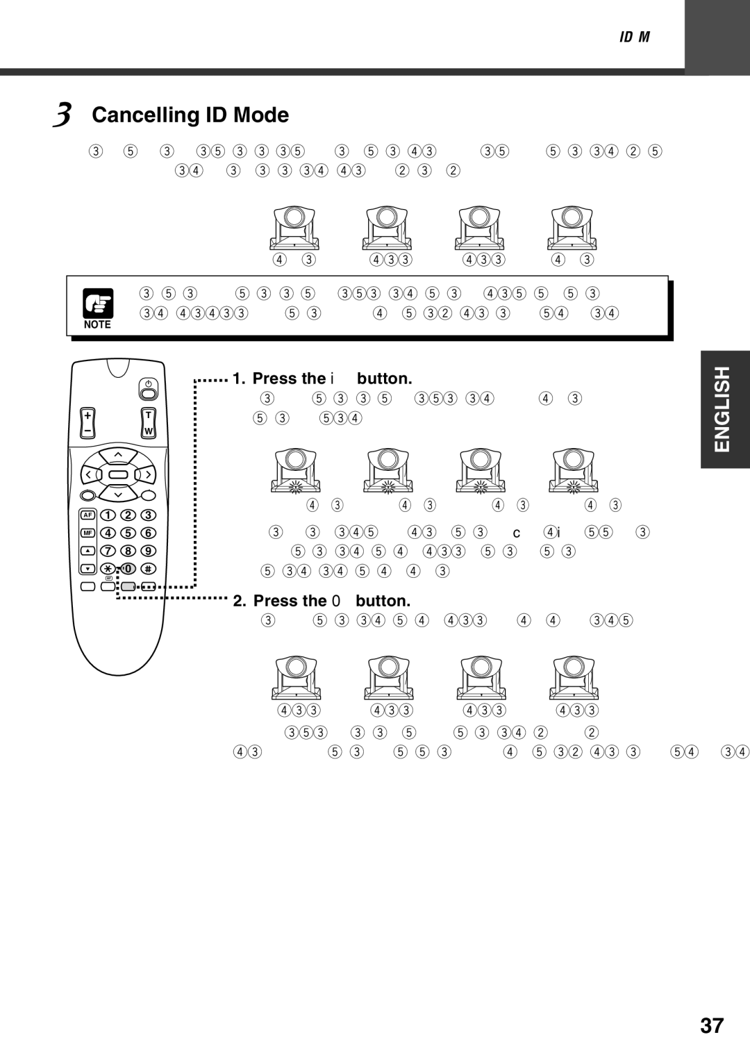 Canon VC-C50i instruction manual Cancelling ID Mode, Press the 0 button 