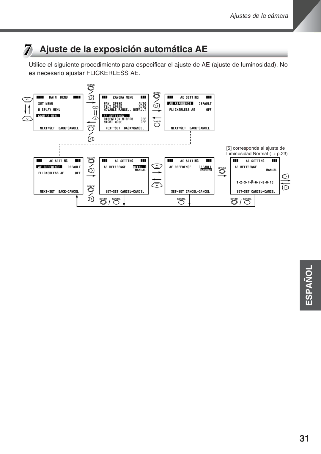 Canon VC-C50IR, VC-C50i instruction manual Ajuste de la exposición automática AE 